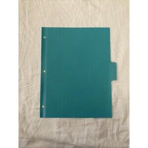 Unbranded 11”x8.5” Paper Turquoise Binder Divider | 1 Count